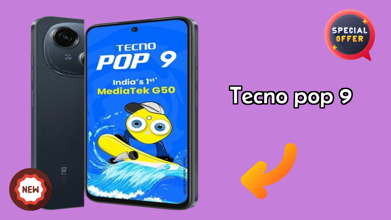 Tecno Pop 9 Display Review: 6.67 Inches (16.94 Cm) Screen