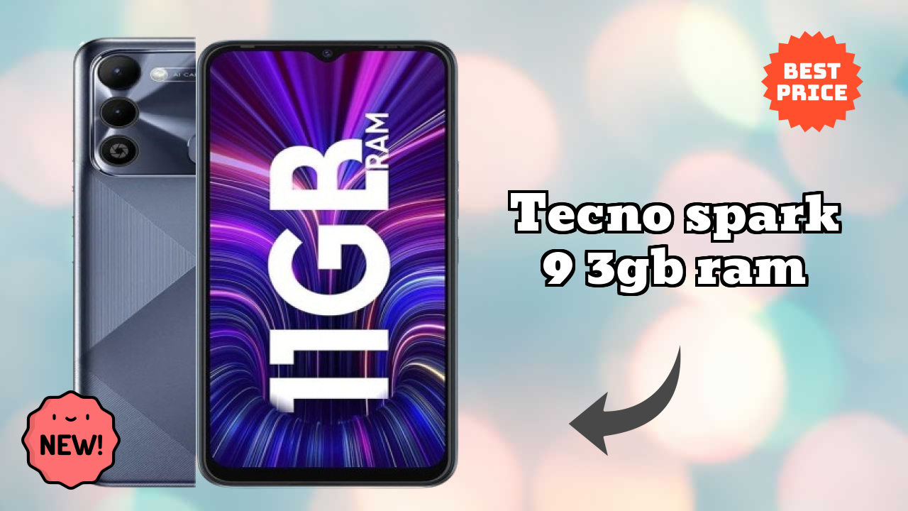 Tecno Spark 9 3GB RAM Display Analysis: 6.6 Inches (16.76 Cm) Quality